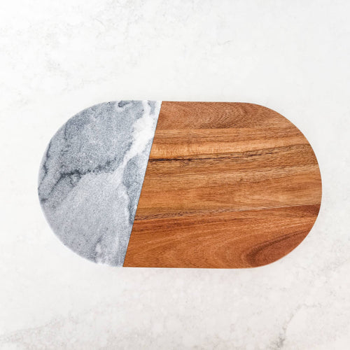 Cheese Board - Grey Marble Timber