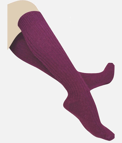 Socks - Alpaca Knee High - Berry