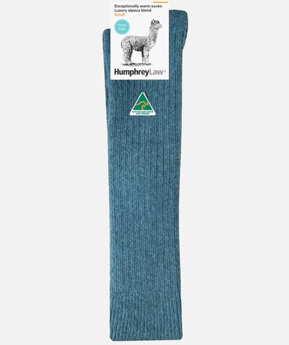 Socks - Alpaca Knee High - Teal