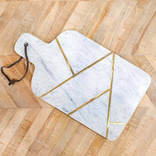 Load image into Gallery viewer, Cheese Board - Marble Brass Paddle