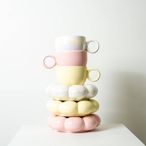 Lottie Mug & Saucer - 4 Colour Options