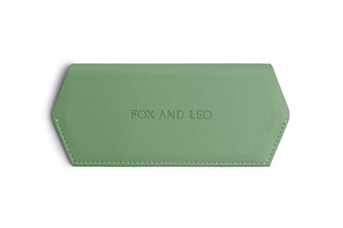 Fox and Leo Glasses Case - Sage