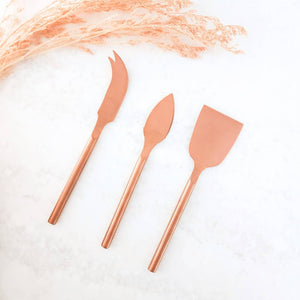 Cheese Knife Set - Copper 3 Piece