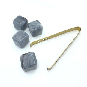 Whisky Stones Set With Tongs