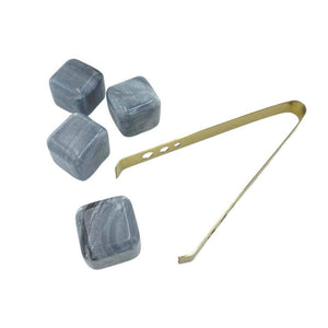 Whisky Stones Set With Tongs