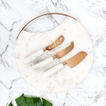 Load image into Gallery viewer, Cheese Knife Set - Copper / Marble