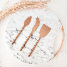 Load image into Gallery viewer, Cheese Knife Set - Copper 3 Piece