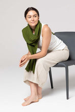 Load image into Gallery viewer, Scarf - Ribbed Hem Knit Basil
