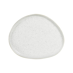 Table of Plenty - Round Platter White Speckle w/Raw