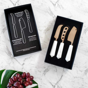 Cheese Knife Set - Copper / Marble