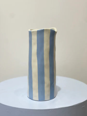 Vase - Medium Cornflour Stripe