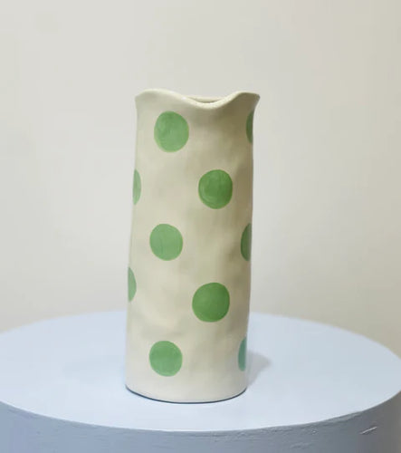Vase - Medium Mint Green Spot