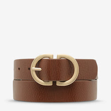 Load image into Gallery viewer, Status Anxiety - In Reverse Leather Belt Tan/Gold